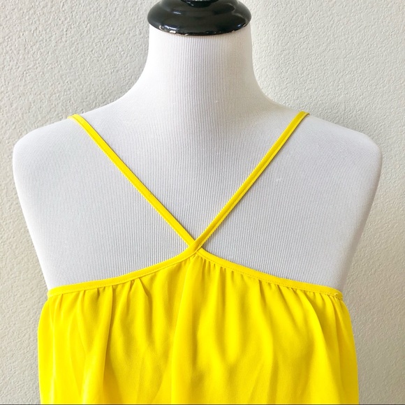Show me your mumu Cross Flowy Tank Top Size Small Women's Yellow - Picture 3 of 6